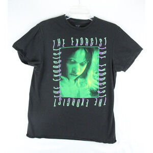 The Exorcist T-Shirt Mens Medium Black Green S/S Horror Movie Scary Graphic